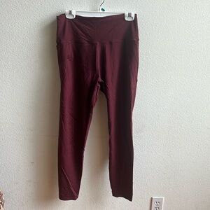 Burgundy workout/yoga pants